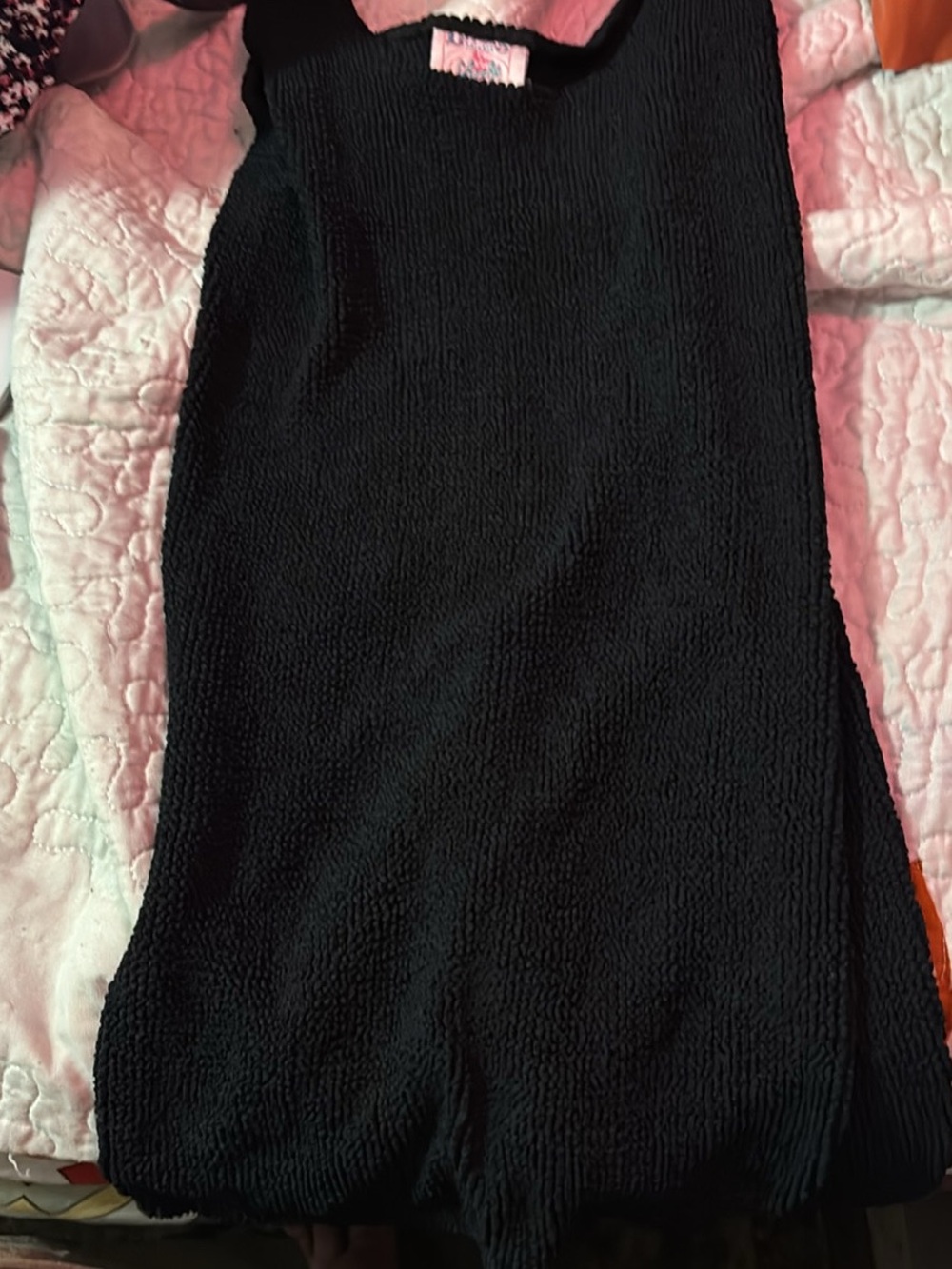 Black Textured Swim Coverup Tunic - Classic Black